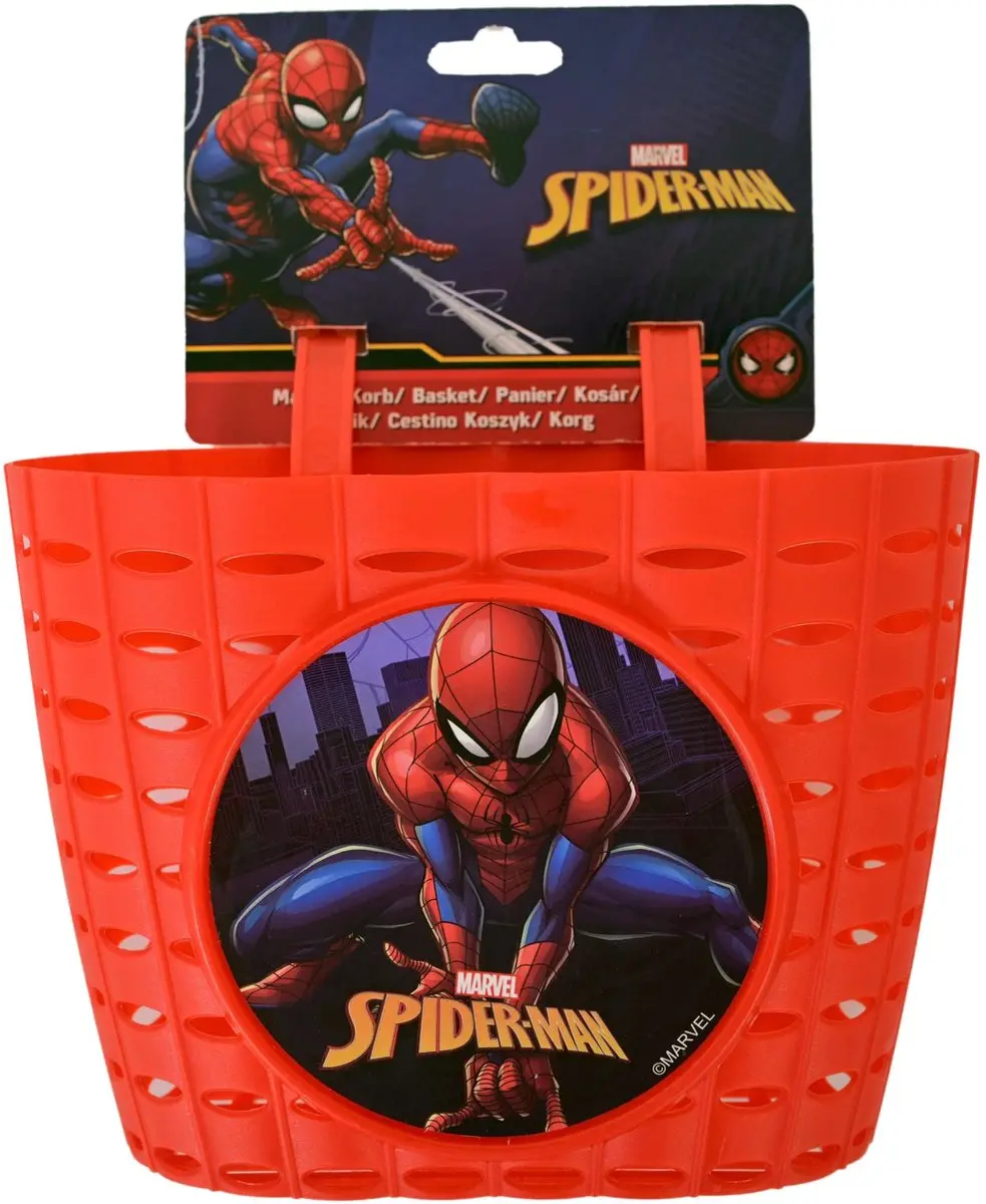 Volare Spider-Man Plastic Fietsmand - 5L - Rood