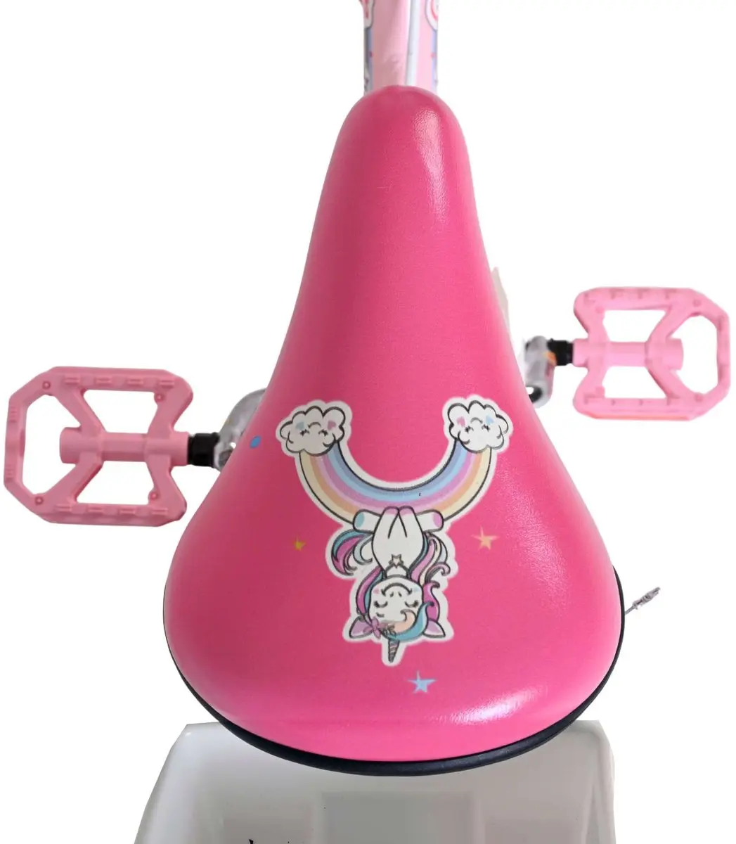 Volare Unicorn Kinderfiets 16 inch - Roze - Twee Handremmen