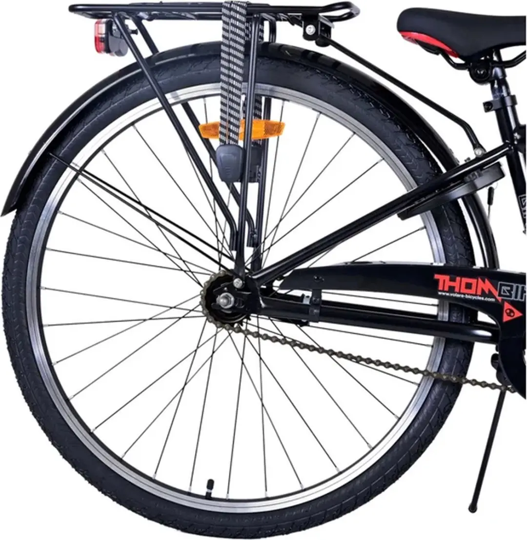Volare Thombike Kinderfiets 26" - 1 Versnelling - Zwart/Rood