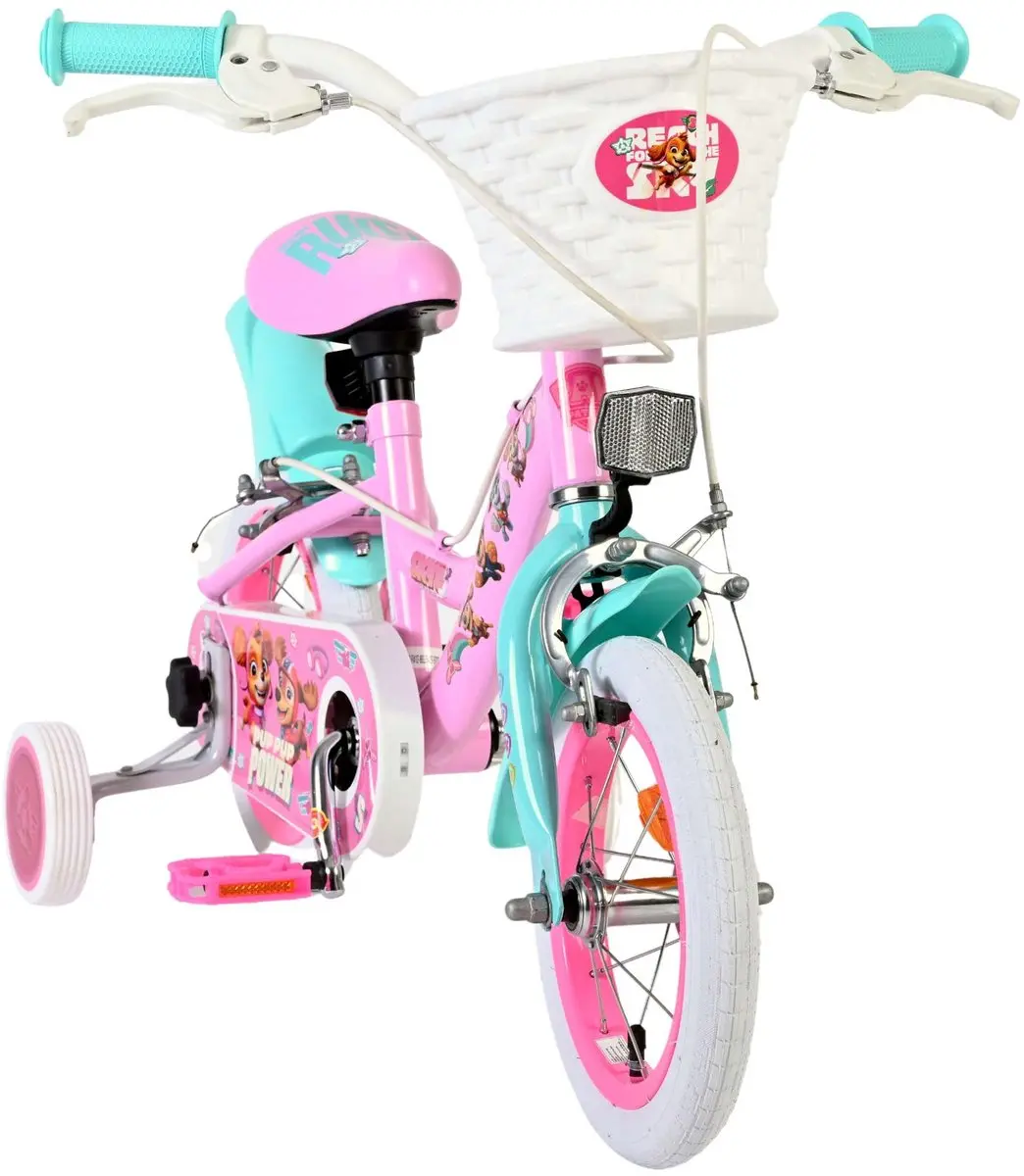 Volare Paw Patrol Kinderfiets 12 inch - Roze - 2 Handremmen