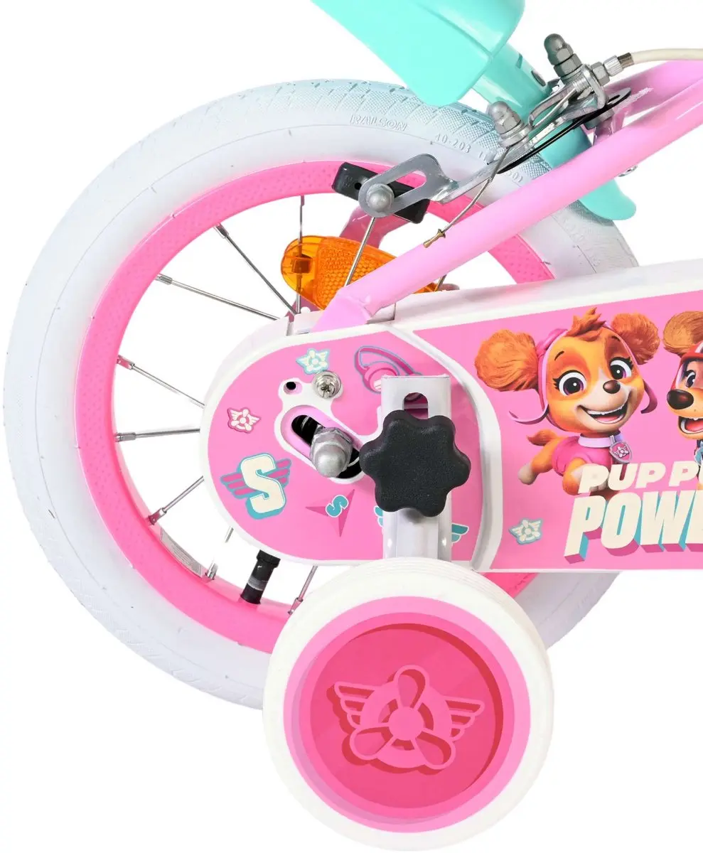 Volare Paw Patrol Kinderfiets 12 inch - Roze - 2 Handremmen