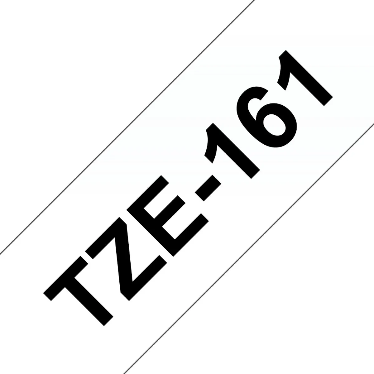 Brother TZe-161 Gloss Laminated Labels - 36mm - Zwart/Transparant