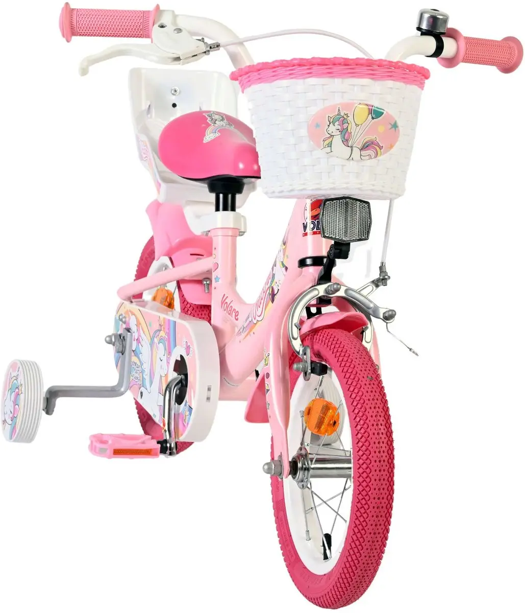 Volare Unicorn Kinderfiets 12" - Roze