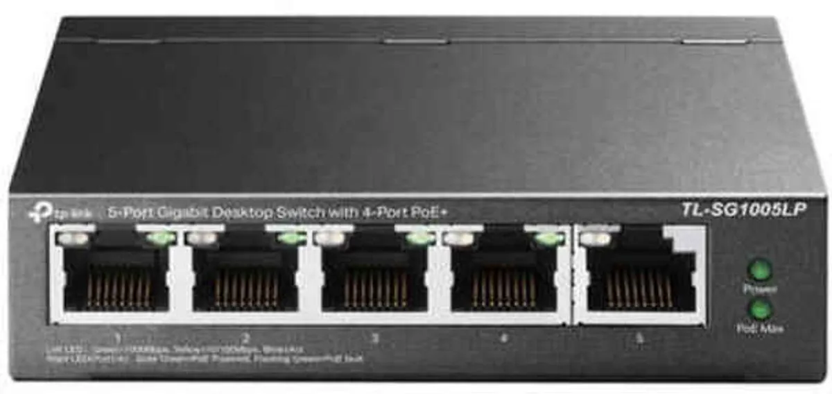 TP-Link TL-SG1005LP Netwerk Switch 5 PoE-poorten - 10 Gbps - 40W - Zwart