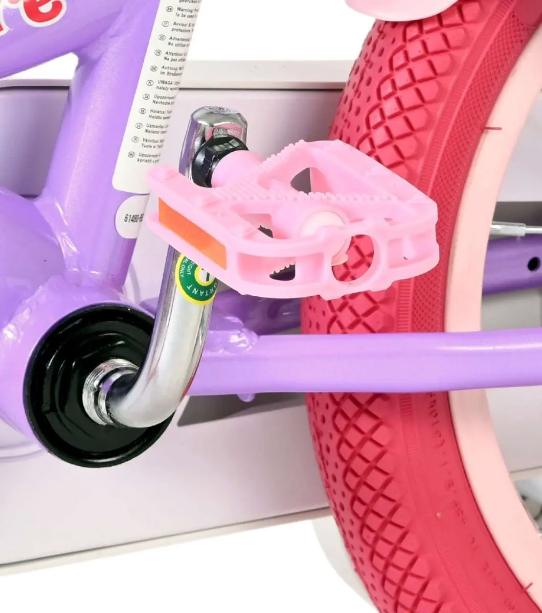 Volare Unicorn Kinderfiets 14" - Paars - Twee Handremmen