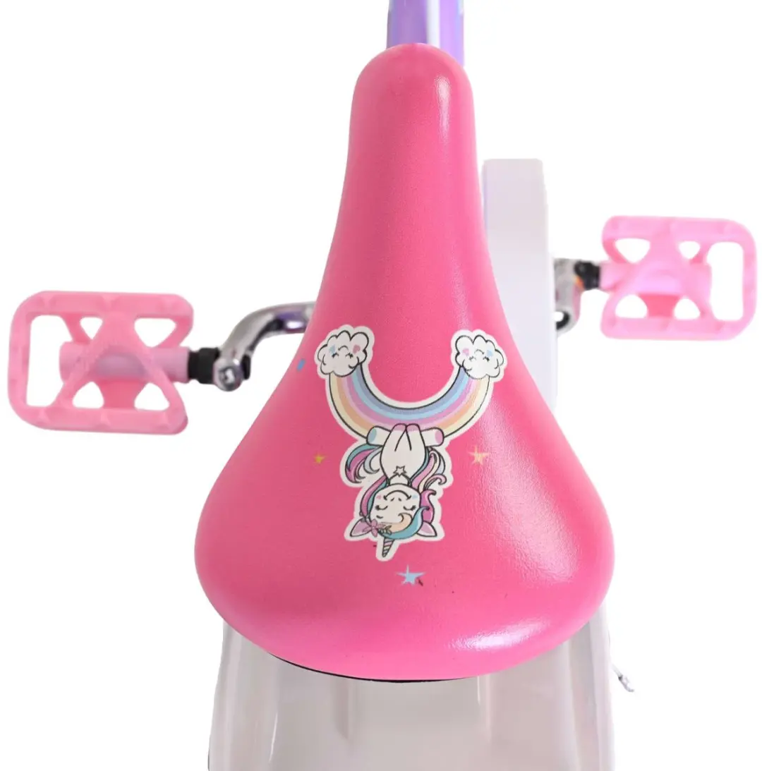 Volare Unicorn Kinderfiets 14" - Paars - Twee Handremmen - afbeelding 6 van 6