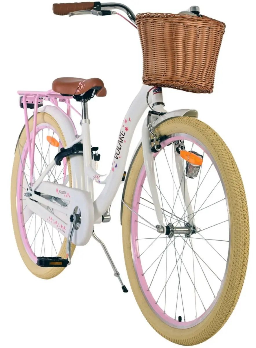 Volare Blossom Kinderfiets 26" - 1 Versnelling - Wit