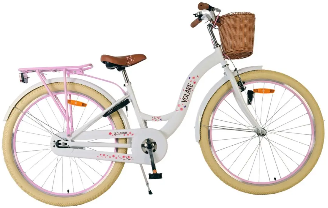 Volare Blossom Kinderfiets 26" - 1 Versnelling - Wit