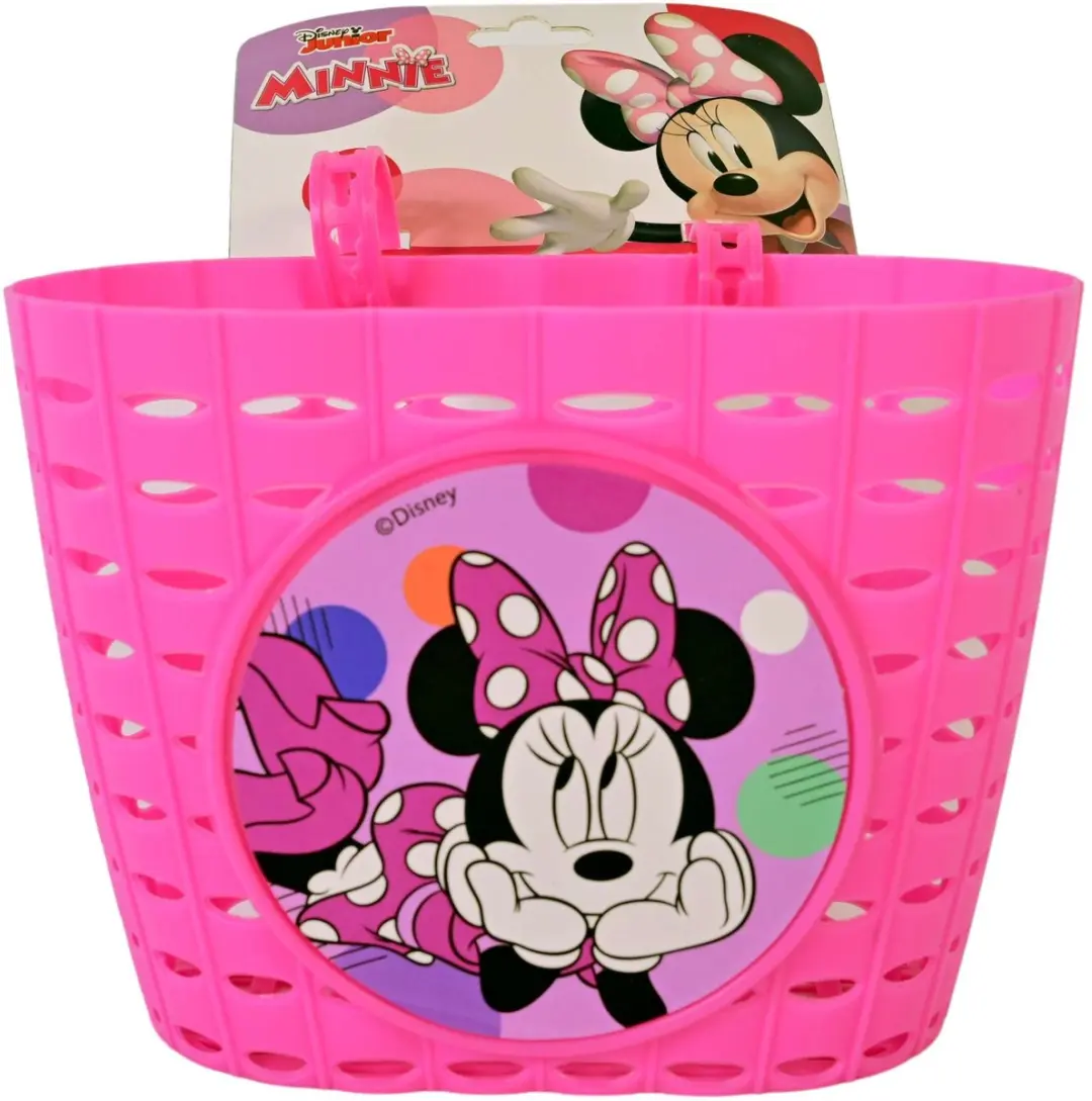 Volare Disney Minnie Plastic Fietsmandje - Roze