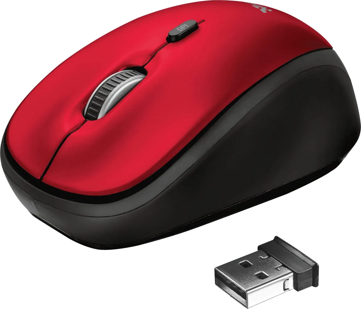 Trust Yvo 2-in-1 Reisset - Draadloze Muis & Sleeve Rood - 15.6 inch