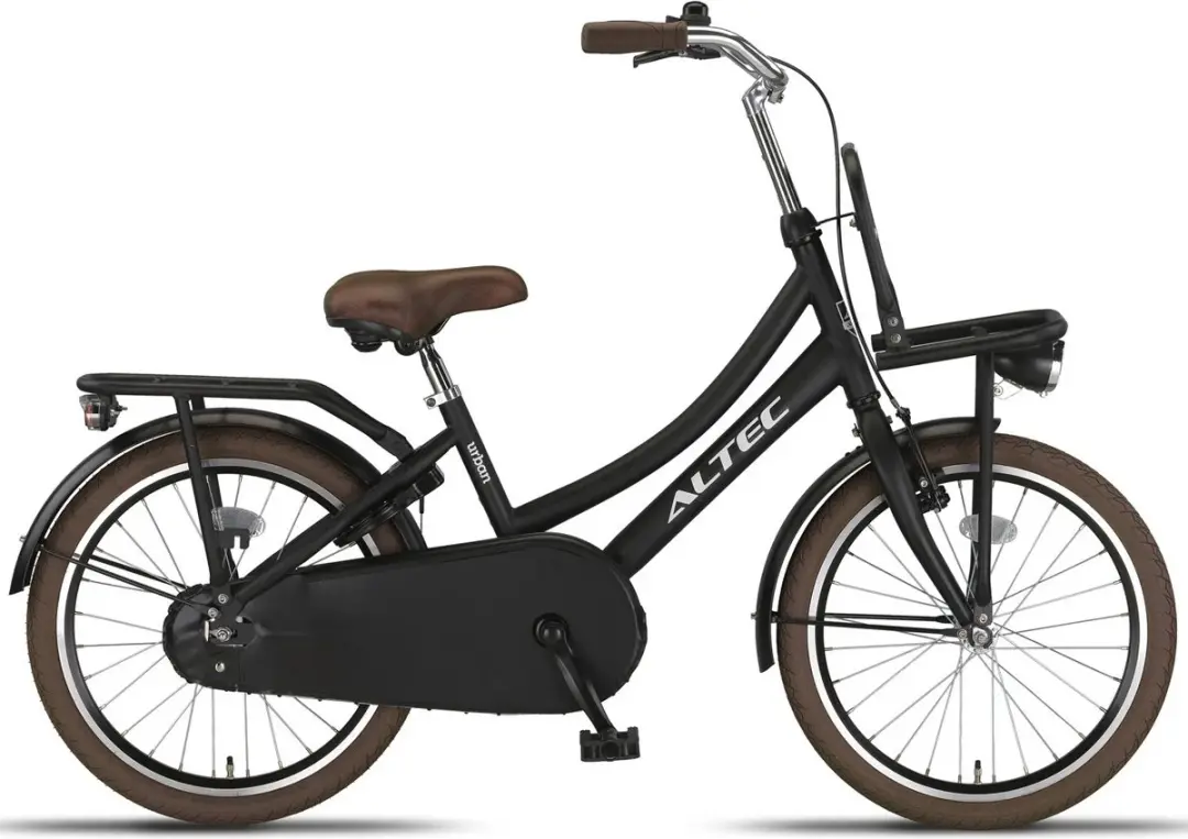 Altec Urban 20 Inch Transportfiets Meisjes - 1 Versnelling - Matzwart/Bruin