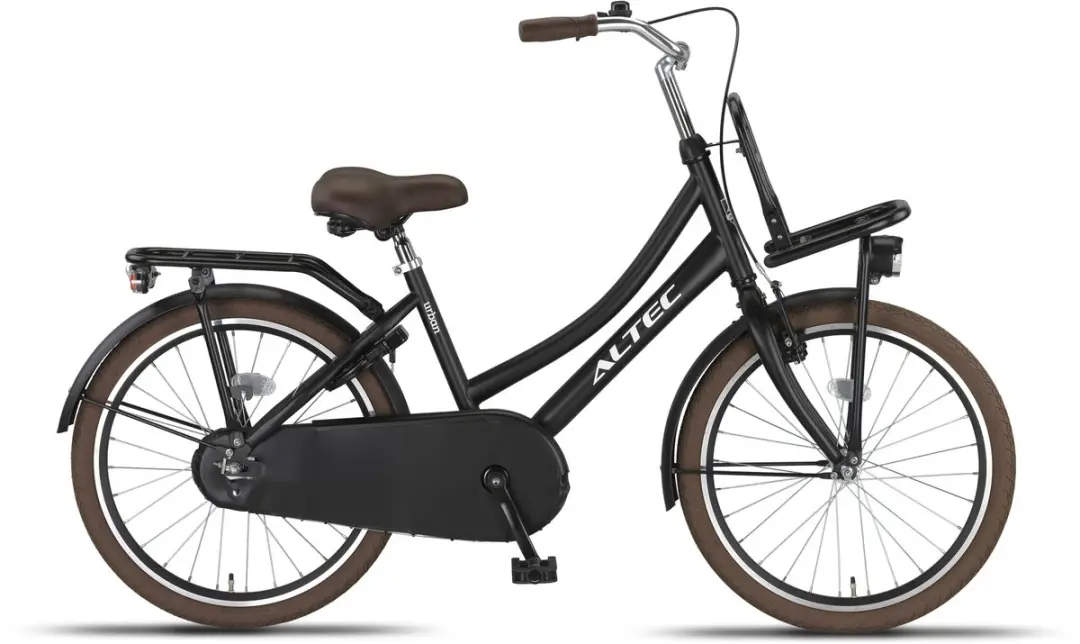Altec Urban 20 Inch Transportfiets Meisjes - 1 Versnelling - Matzwart/Bruin