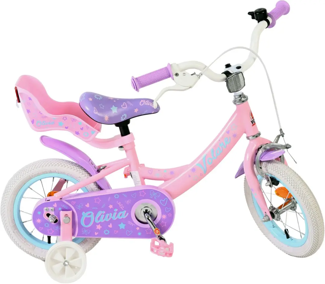 Volare Olivia Kinderfiets 12" - Roze - afbeelding 6 van 6