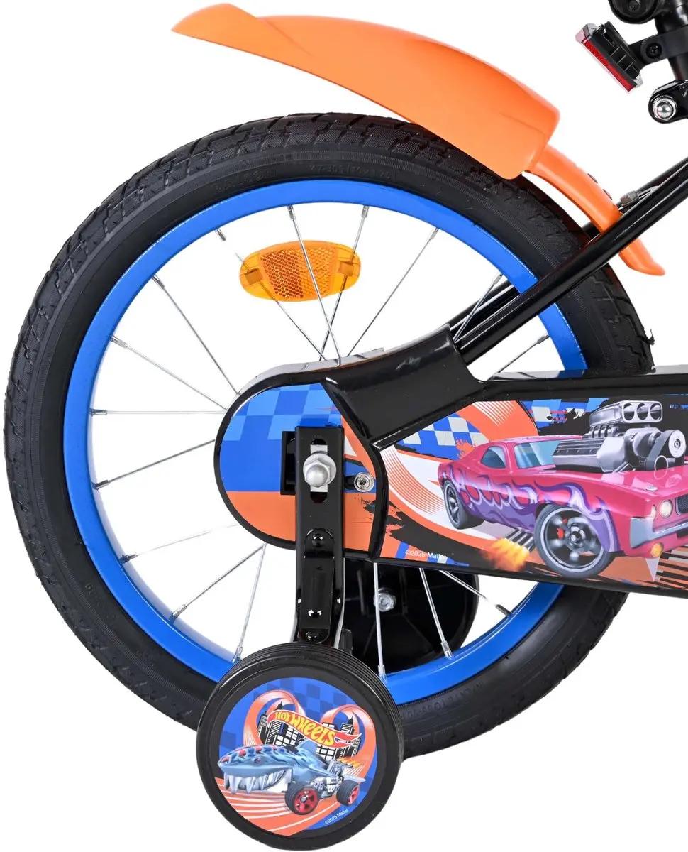 Volare Hot Wheels Kinderfiets 16 inch - Zwart/Blauw
