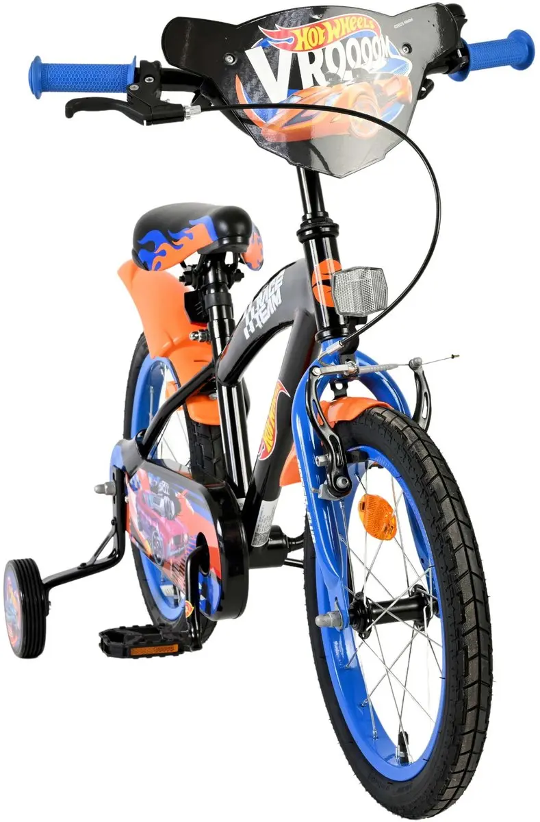 Volare Hot Wheels Kinderfiets 16 inch - Zwart/Blauw