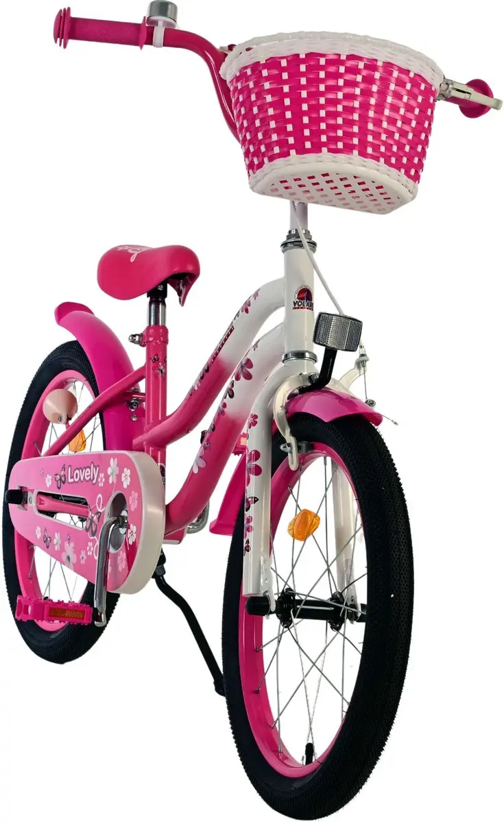 Volare Lovely Kinderfiets 18 inch - Roze/Wit