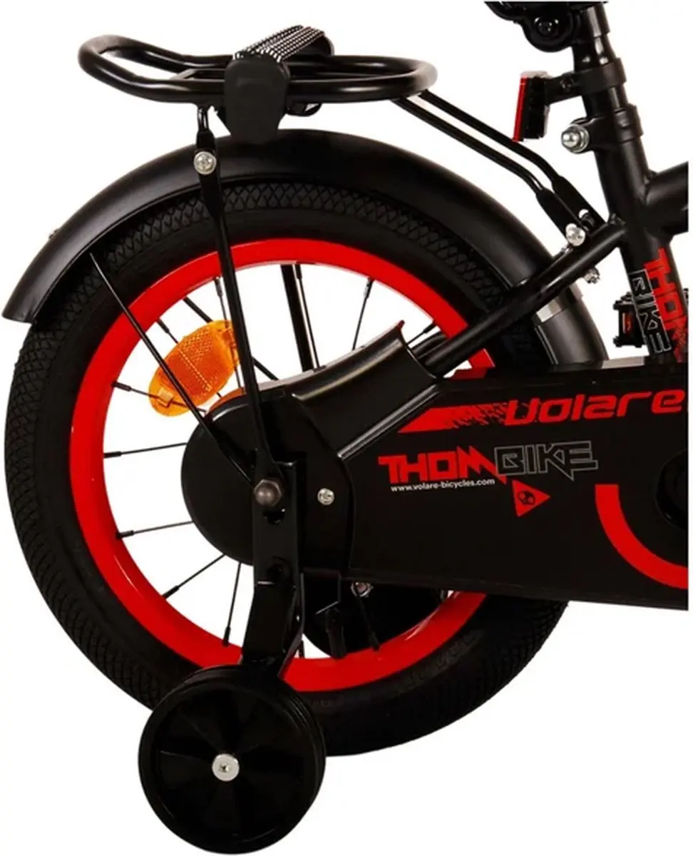 Volare Thombike Kinderfiets 14 inch - 1 Versnelling - Zwart/Rood