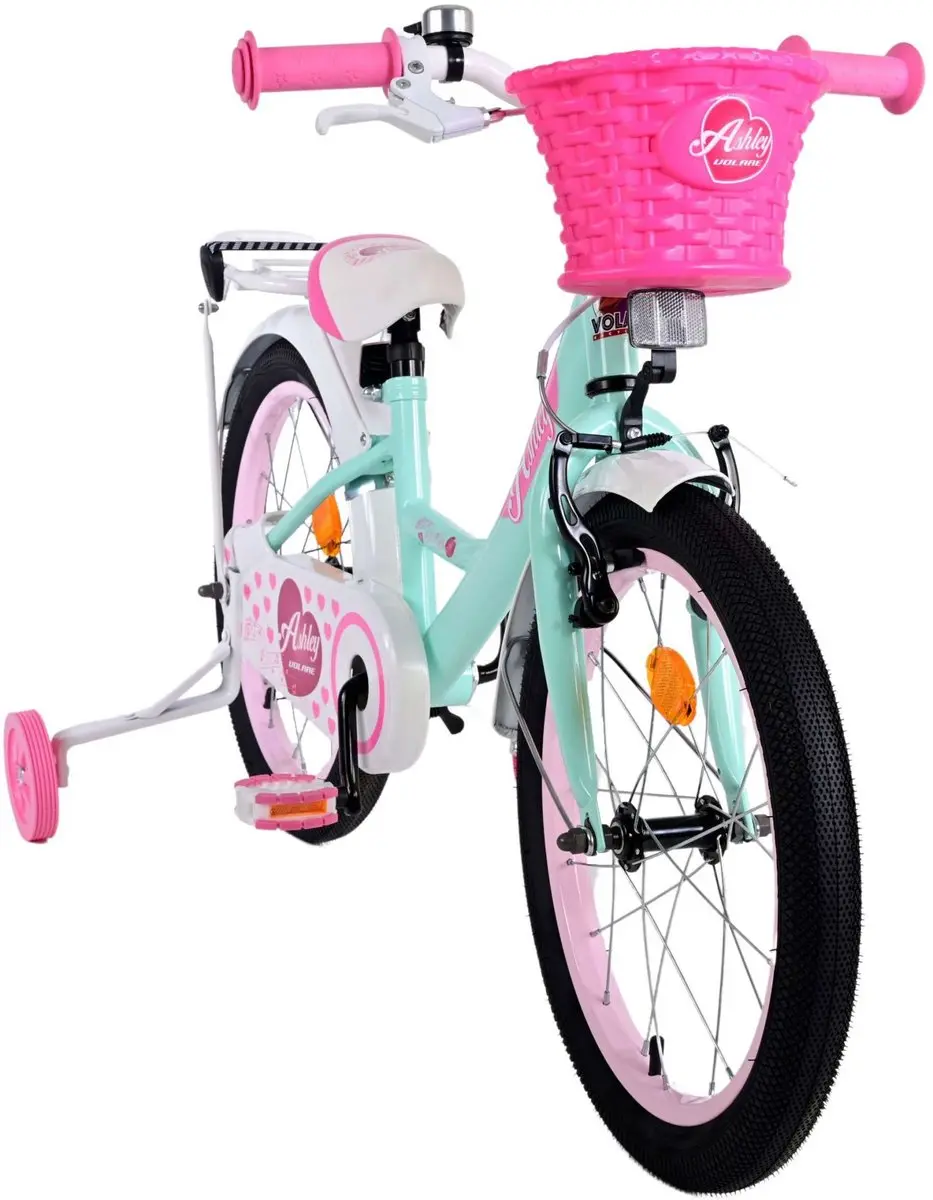 Volare Ashley Kinderfiets 18 inch - Meisjes - 1 Versnelling - Mintgroen/Wit