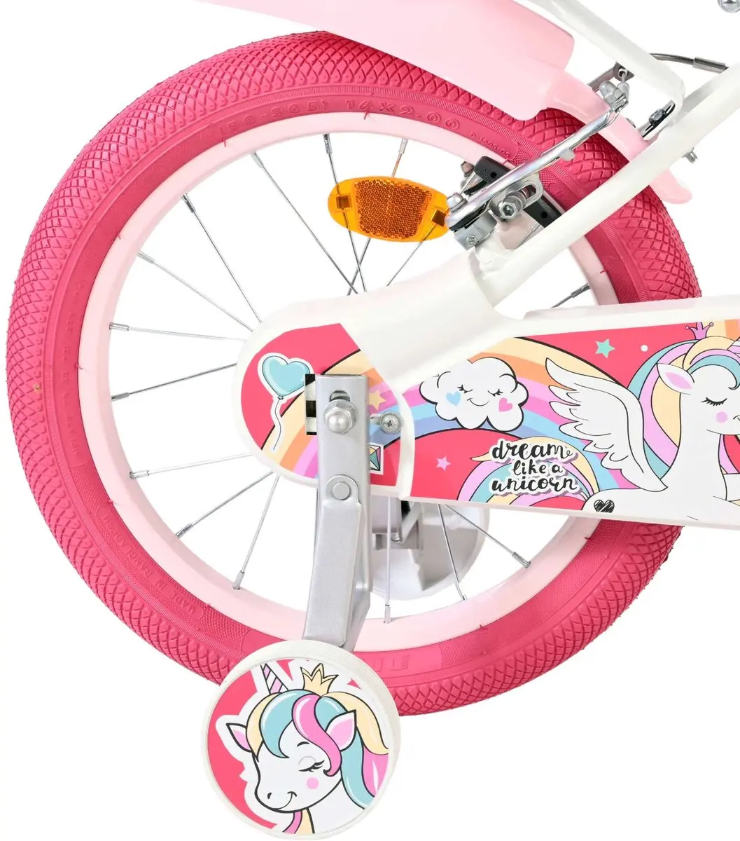 Volare Unicorn Kinderfiets 16 inch - Meisjes - Wit