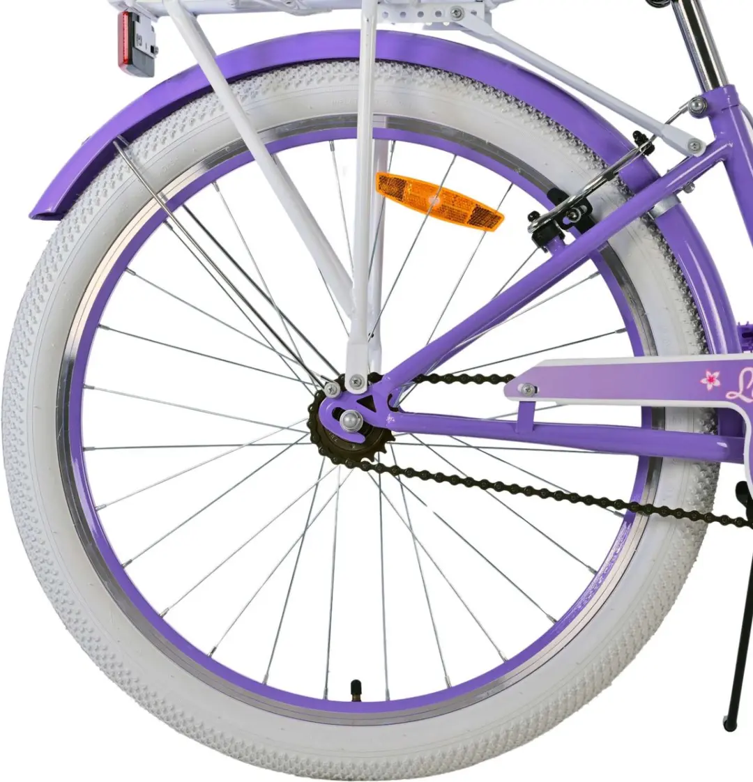 Volare Lovely Kinderfiets 24 inch - Meisjes - 1 Versnelling - Paars - afbeelding 6 van 6