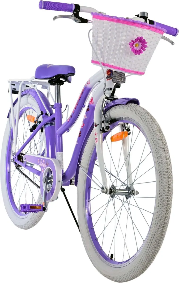 Volare Lovely Kinderfiets 24 inch - Meisjes - 1 Versnelling - Paars
