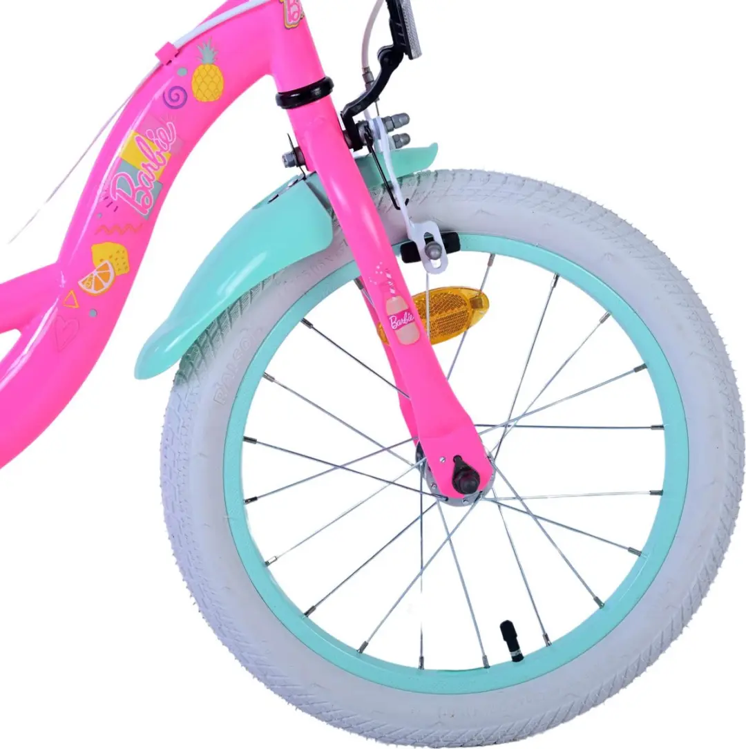 Volare Barbie Kinderfiets 16 inch - Roze - Met zijwielen - afbeelding 6 van 6