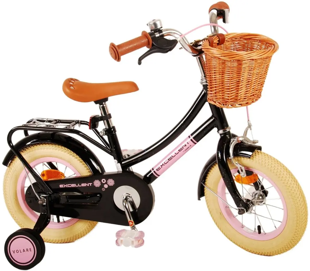 Volare Excellent Kinderfiets 12 inch - Meisjes - Zwart