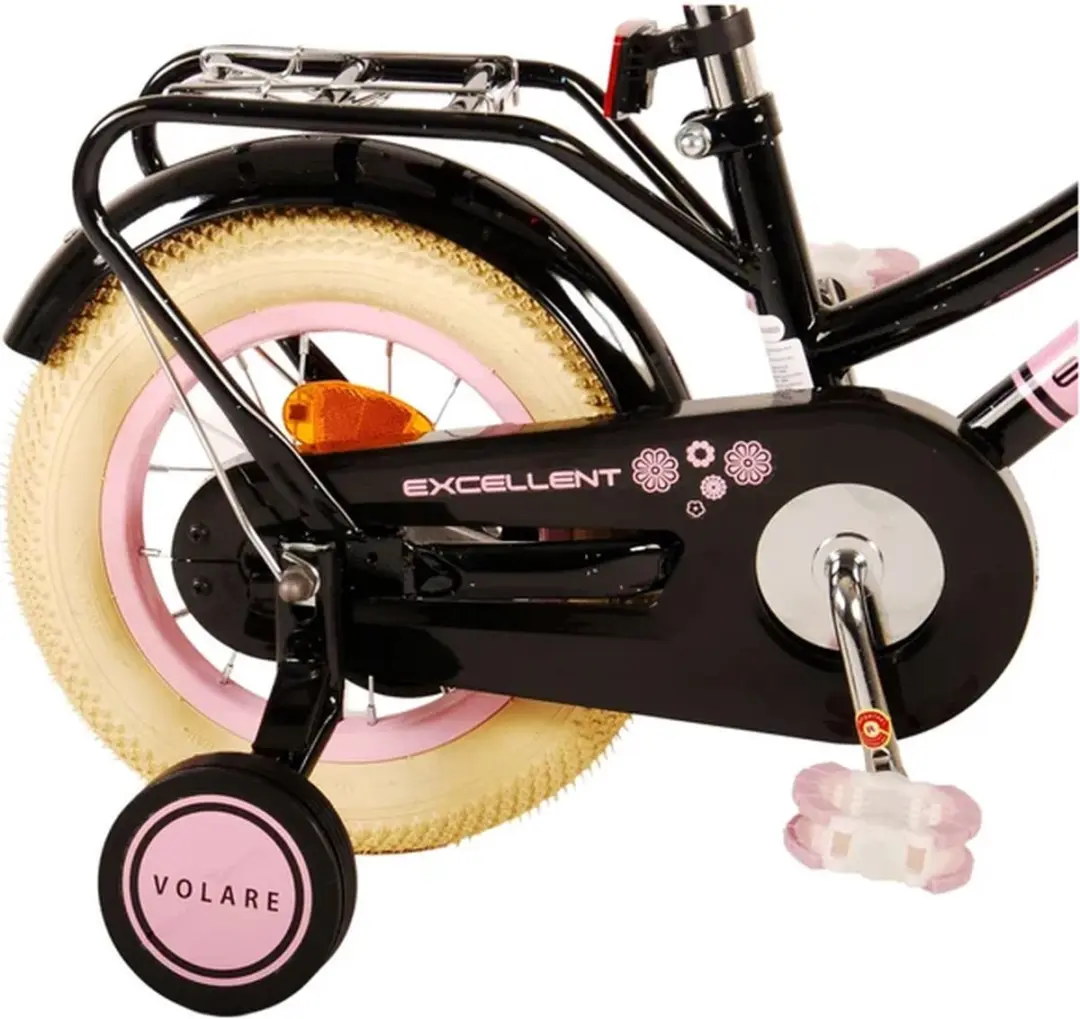 Volare Excellent Kinderfiets 12 inch - Meisjes - Zwart