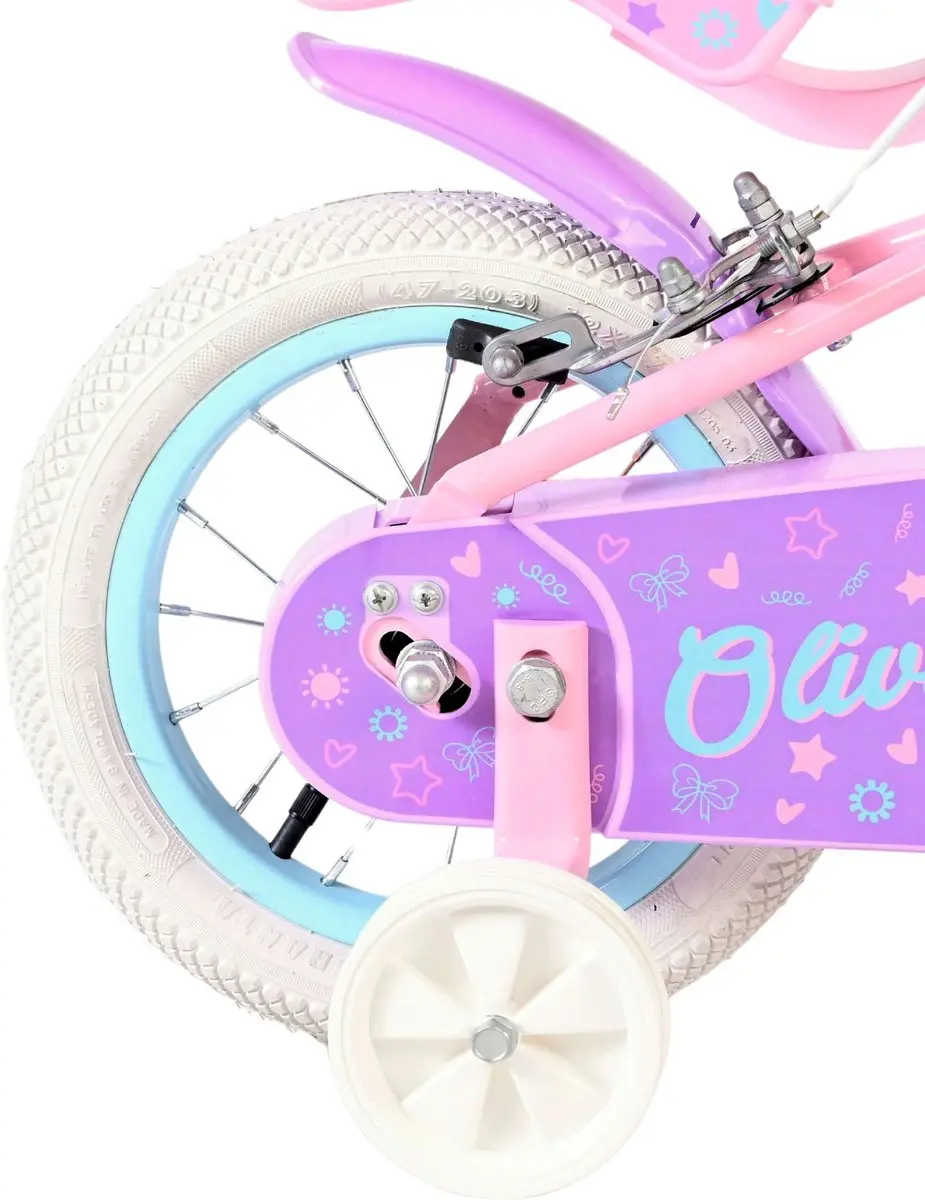 Volare Olivia Kinderfiets 12" - Roze - 1 Versnelling