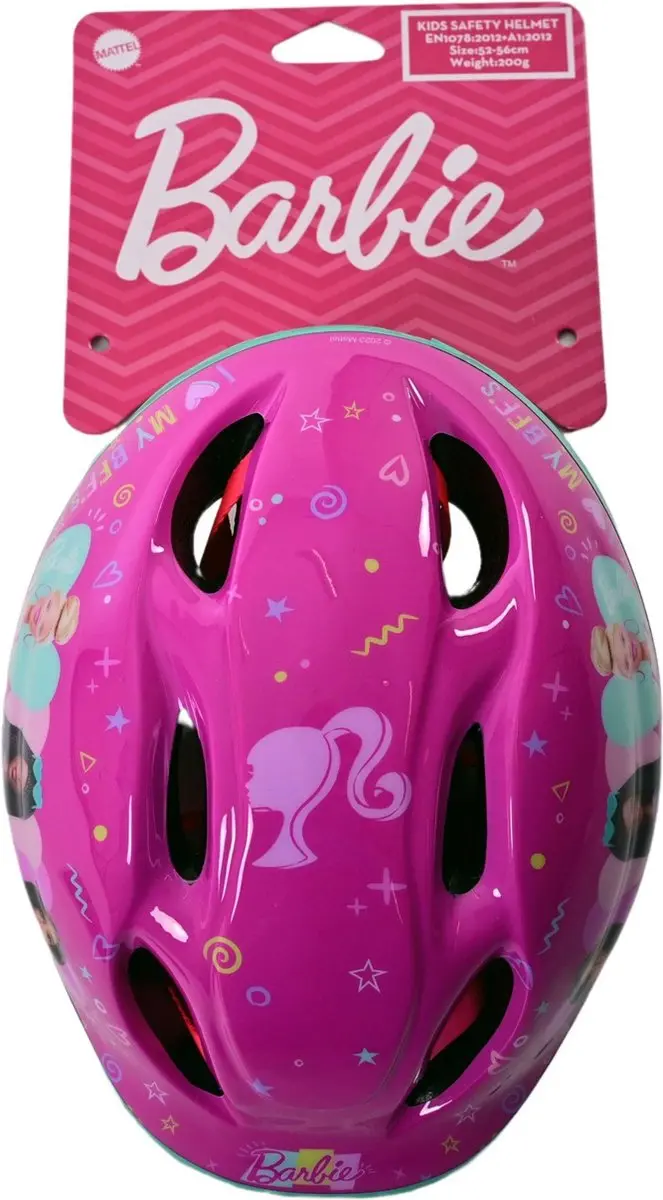 Volare Barbie Fietshelm 52-56cm - Roze