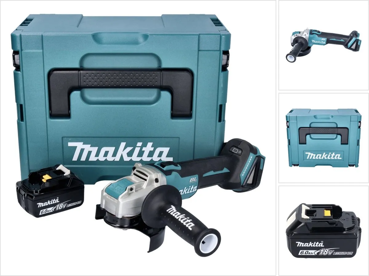 Makita DGA521 G1X1J Accu Haakse Slijper 18V 125mm X-LOCK Brushless