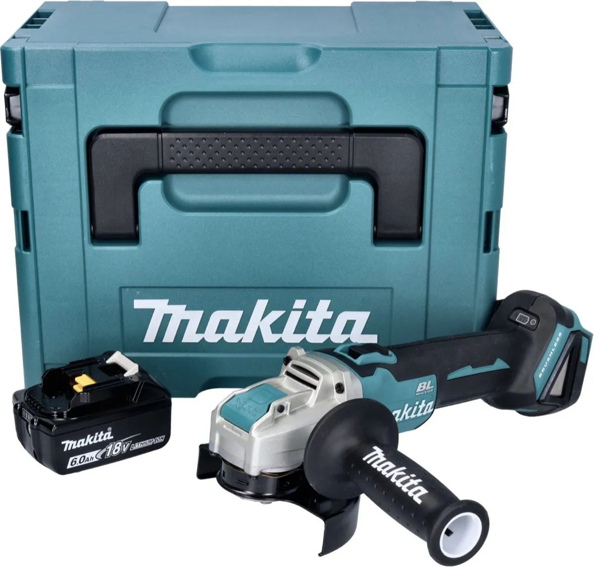 Makita DGA521 G1X1J Accu Haakse Slijper 18V 125mm X-LOCK Brushless - 6,0Ah