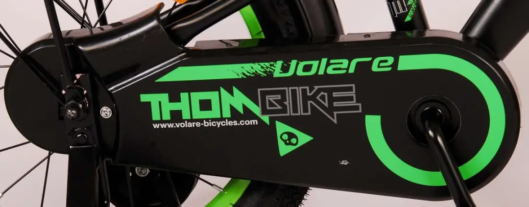 Volare Thombike Kinderfiets 16" - 1 Versnelling - Zwart Groen