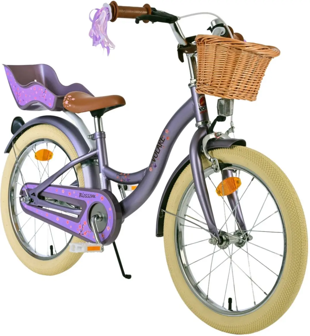 Volare Blossom Kinderfiets 18 inch - Meisjes - Paars