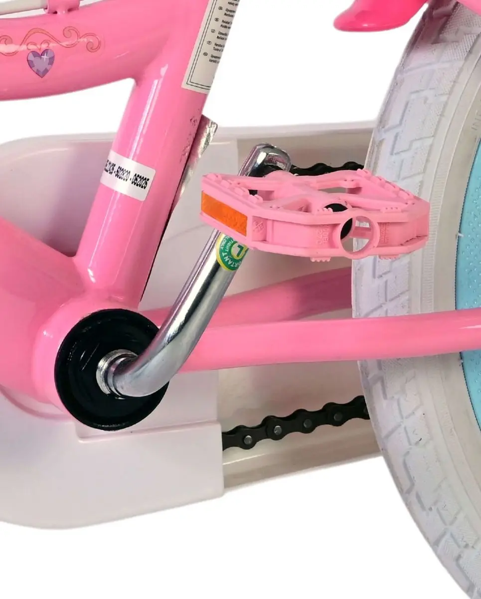 Volare Disney Princess Kinderfiets 16 inch - Roze - 1 Versnelling