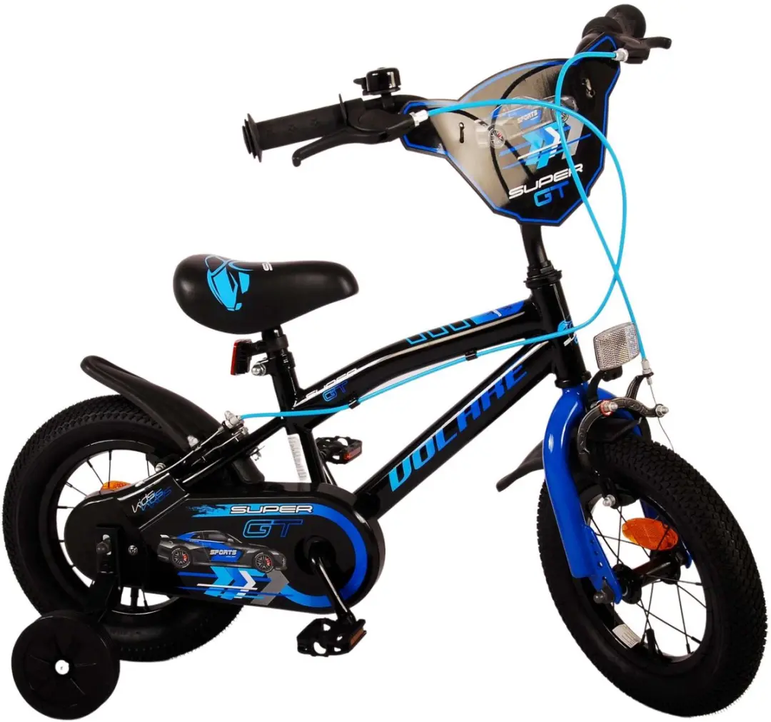 Volare Super GT Kinderfiets 12 inch - Jongens - Blauw - Twee handremmen