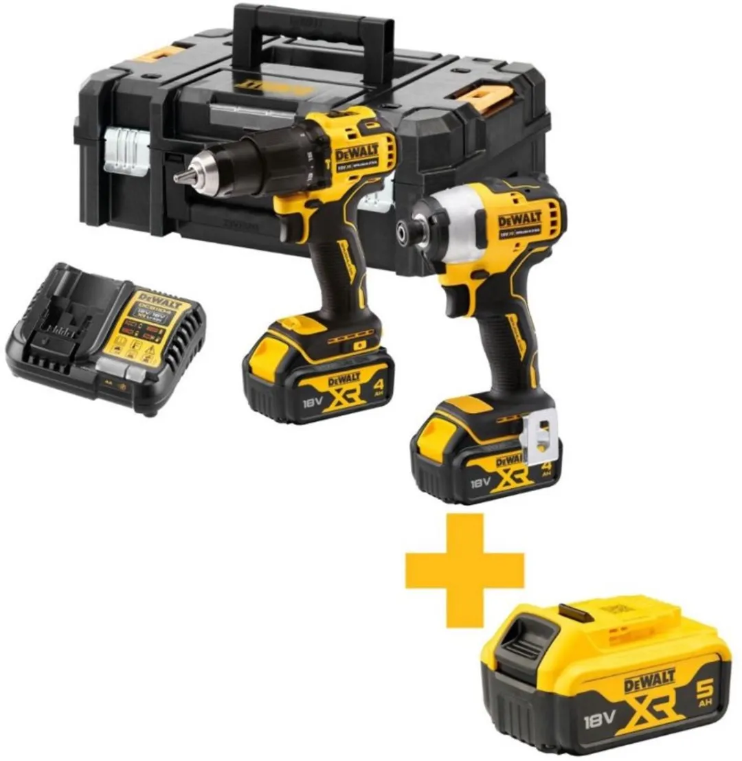 DeWALT DCK2062M2T Accu combiset 2-delig (DCD709 + DCF809) 18V XR 4.0Ah in TSTAK