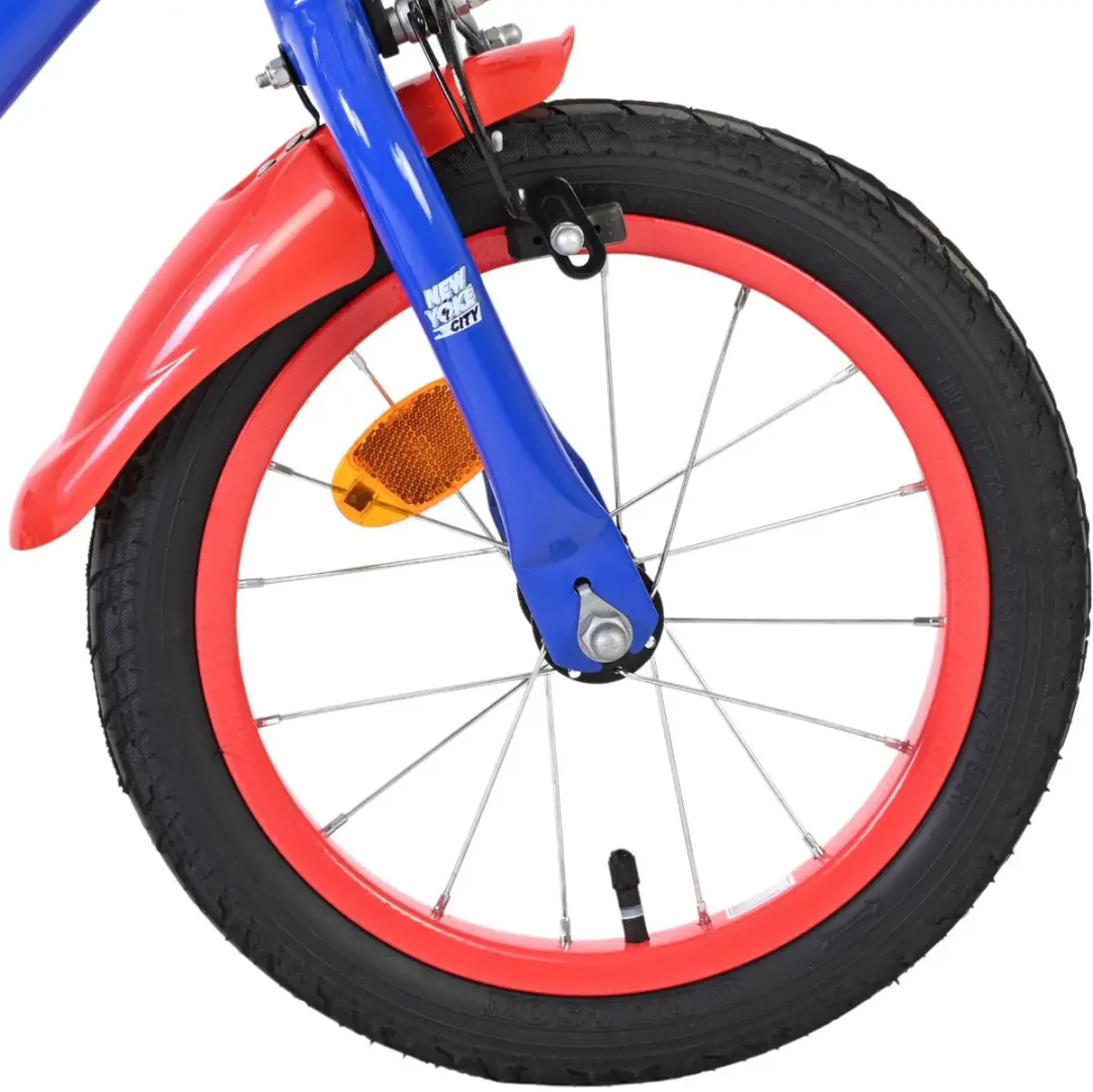Volare Sonic Prime Kinderfiets 14" - 1 Versnelling - Blauw/Rood - afbeelding 6 van 6