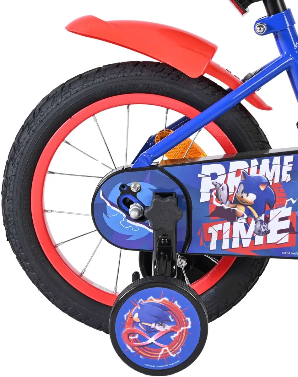 Volare Sonic Prime Kinderfiets 14" - 1 Versnelling - Blauw/Rood