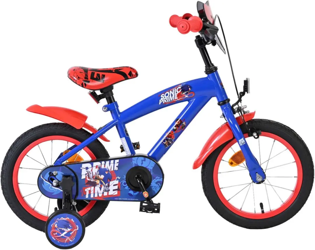 Volare Sonic Prime Kinderfiets 14" - 1 Versnelling - Blauw/Rood