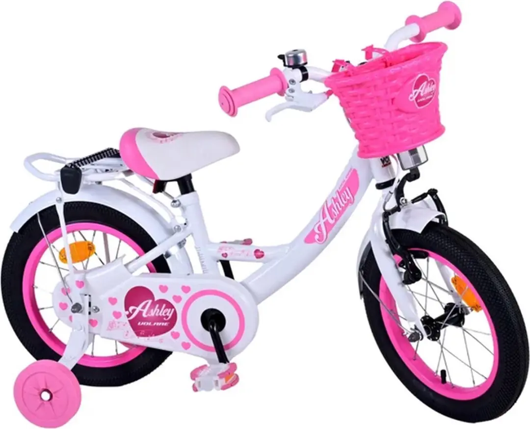 Volare Ashley Kinderfiets 14 inch - Meisjes - 1 Versnelling - Wit - afbeelding 6 van 6