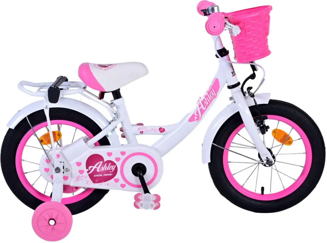 Volare Ashley Kinderfiets 14 inch - Meisjes - 1 Versnelling - Wit