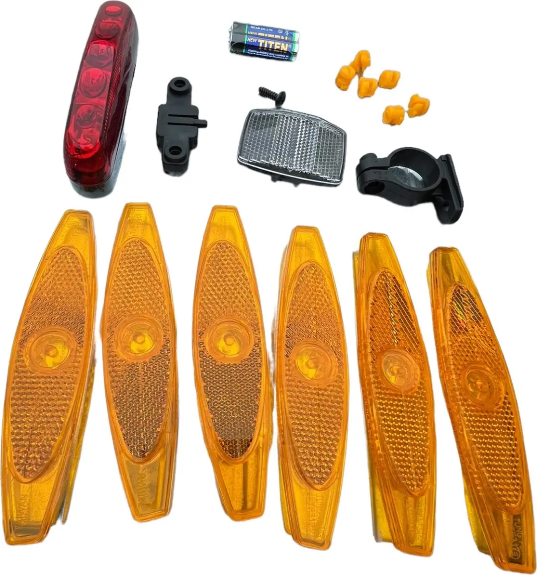 VanMoof Veiligheidsreflectoren & Lamp Set - 21 Stuks - Rood/Wit/Zilver/Oranje