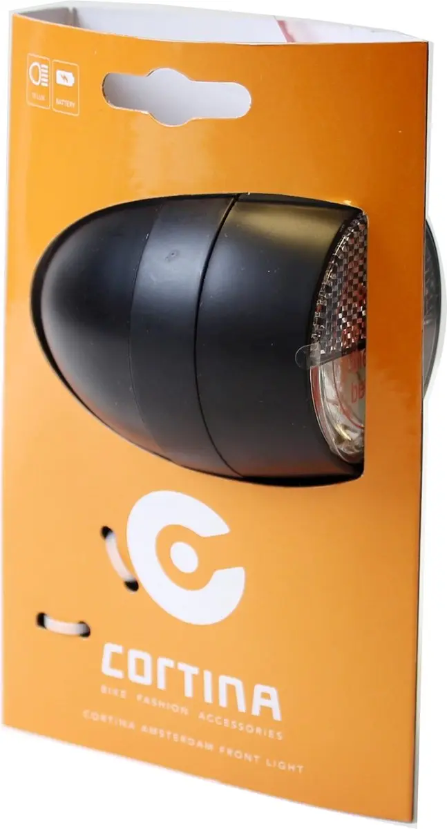 Cortina Amsterdam Koplamp - 18 Lux - Zwart