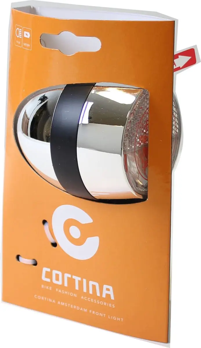 Cortina Amsterdam Koplamp - 18 Lux - Chroom/Zwart