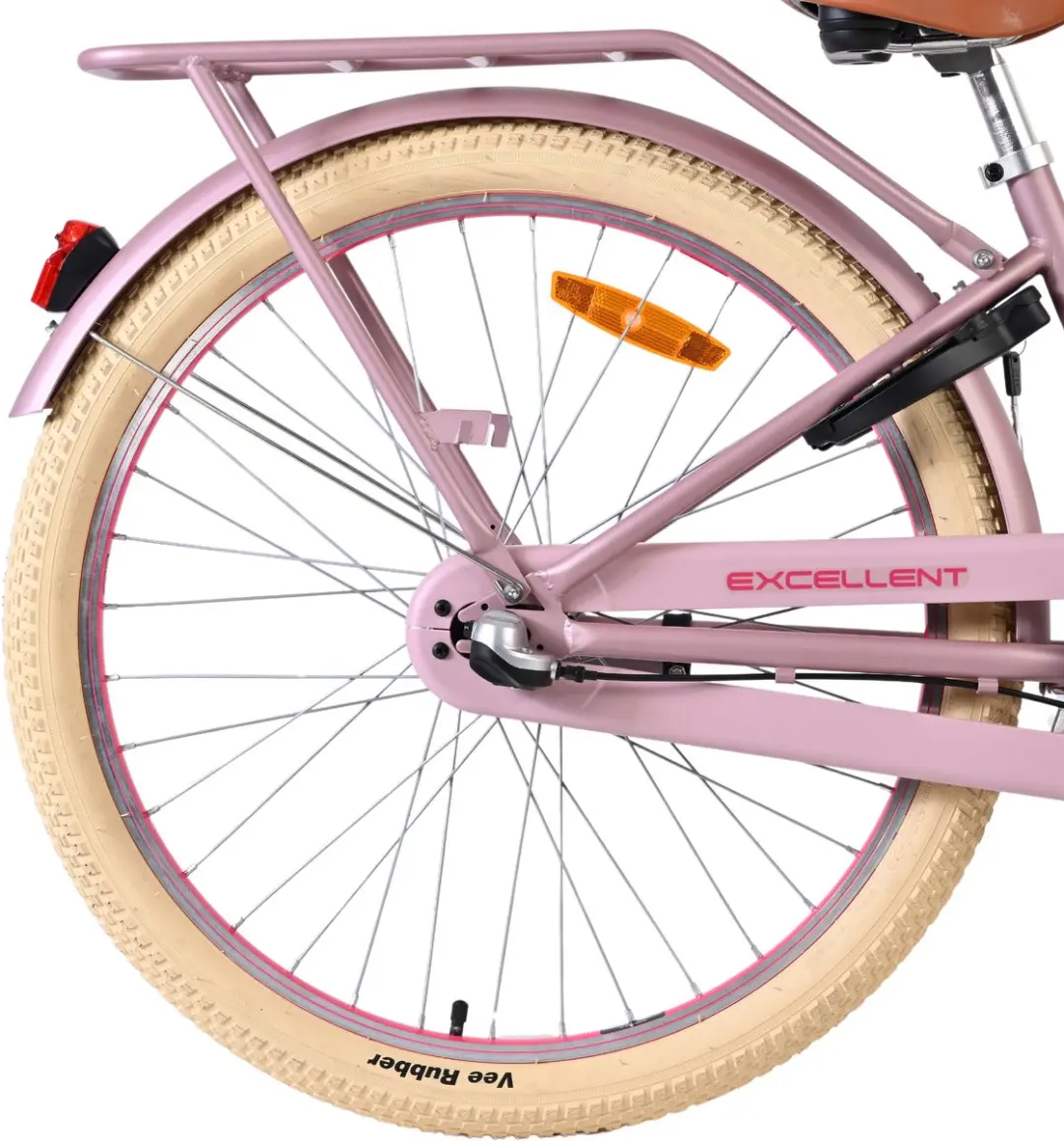 Volare Excellent Kinderfiets 24 inch - Meisjes - 3 Versnellingen - Mat Roze
