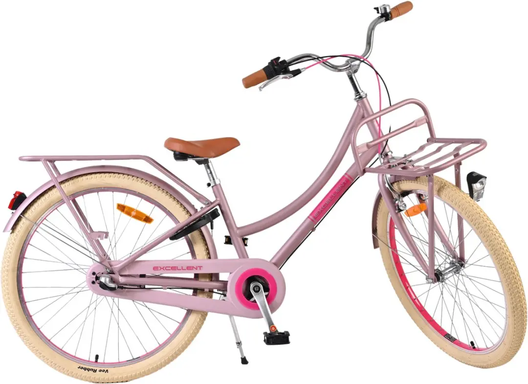 Volare Excellent Kinderfiets 24 inch - Meisjes - 3 Versnellingen - Mat Roze