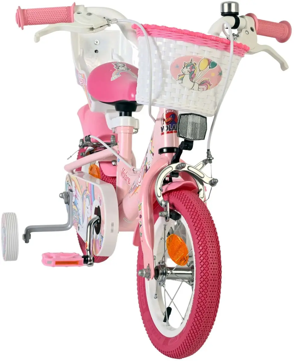 Volare Unicorn Kinderfiets 12 inch - Roze - 1 Versnelling