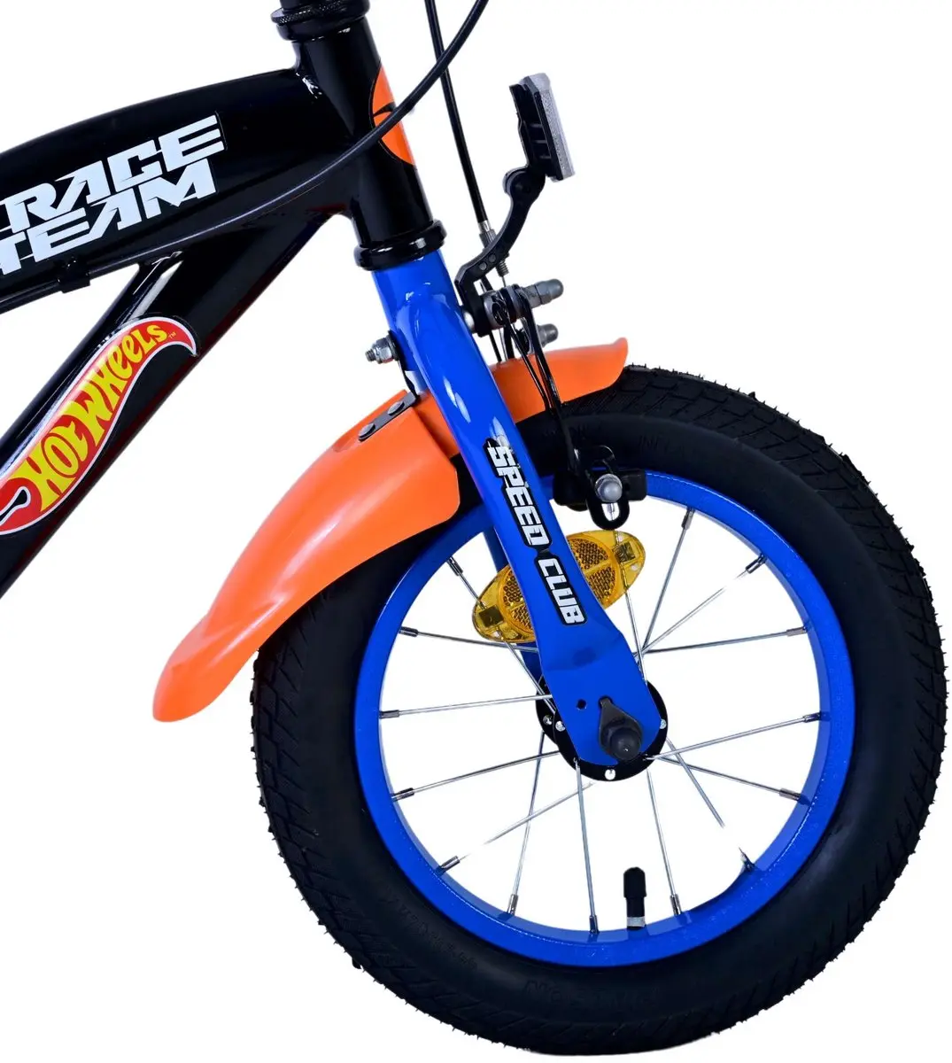Volare Hot Wheels Kinderfiets 12 inch - Zwart Oranje Blauw