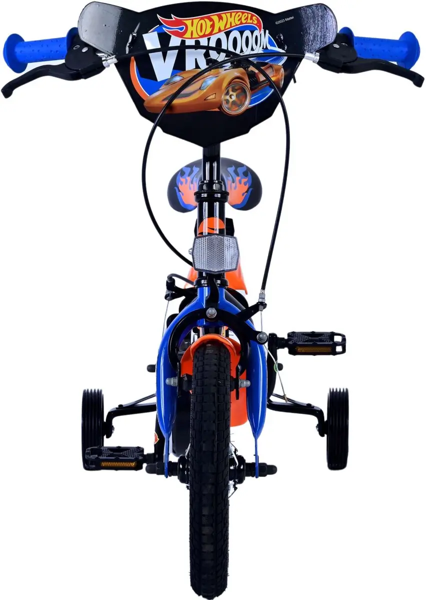 Volare Hot Wheels Kinderfiets 12 inch - Zwart Oranje Blauw